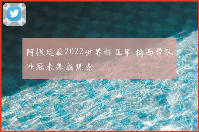 阿根廷获2022世界杯亚军 梅西带队冲冠未果成焦点